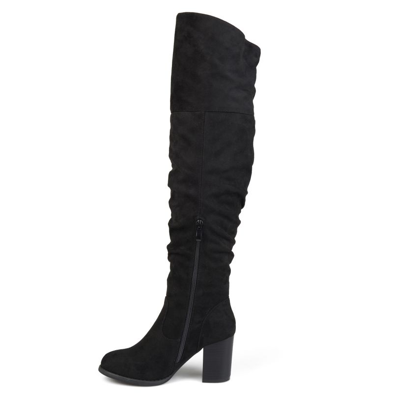 Journee Collection Womens Kaison Stacked Heel Over The Knee Boots, 3 of 11