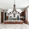 Sunset Lighting 5-Light Chandelier, Faux Alabaster Glass, Painted Pewter Finish - 2 of 3