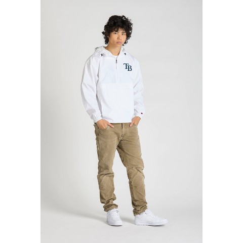 Мужские куртки MLB Tampa Bay Rays Men's Champion White Packable Jacket - M