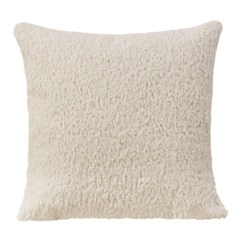 18&#34;x18&#34; Polyester Pillow with Welt in Sheepskin Natural - Skyline Furniture, 1 of 7