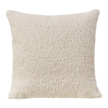 18"x18" Polyester Pillow with Welt in Sheepskin Natural - Skyline Furniture