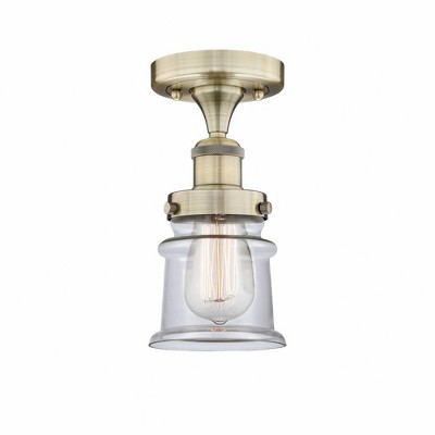 Canton - 1 Light Semi-Flush Mount In Industrial Style-9.25 Inches Tall and 5.25 Inches Wide