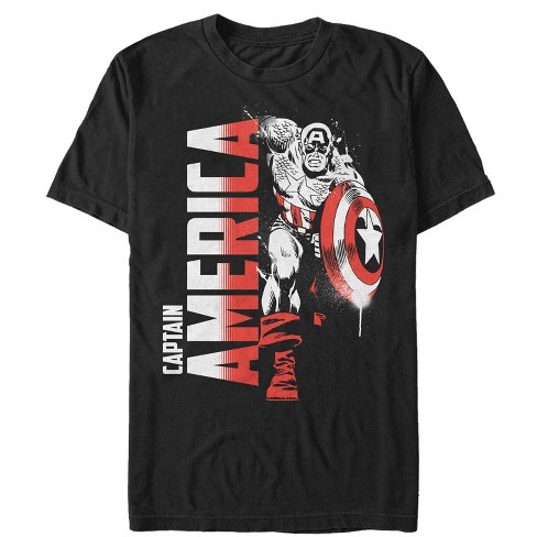 Men's Marvel Captain America Paint Splatter T-shirt : Target