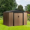 8 X 6 FT Shed Outdoor Storage Shed Metal Garden Shed with Lockable Doors, Waterproof and Anti-UV, Slooping Roof Tool Shed for Backyard, Patio - 3 of 4