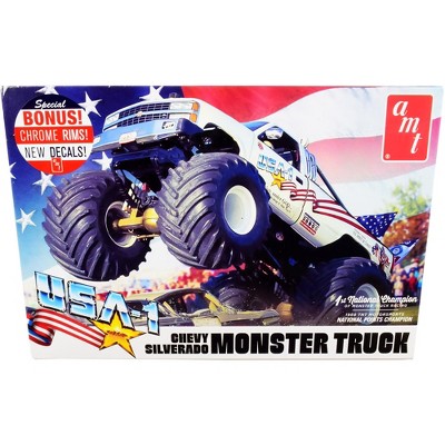 Skill 2 Model Kit Chevrolet Silverado "USA-1" Monster Truck 1/25 Scale Model by AMT