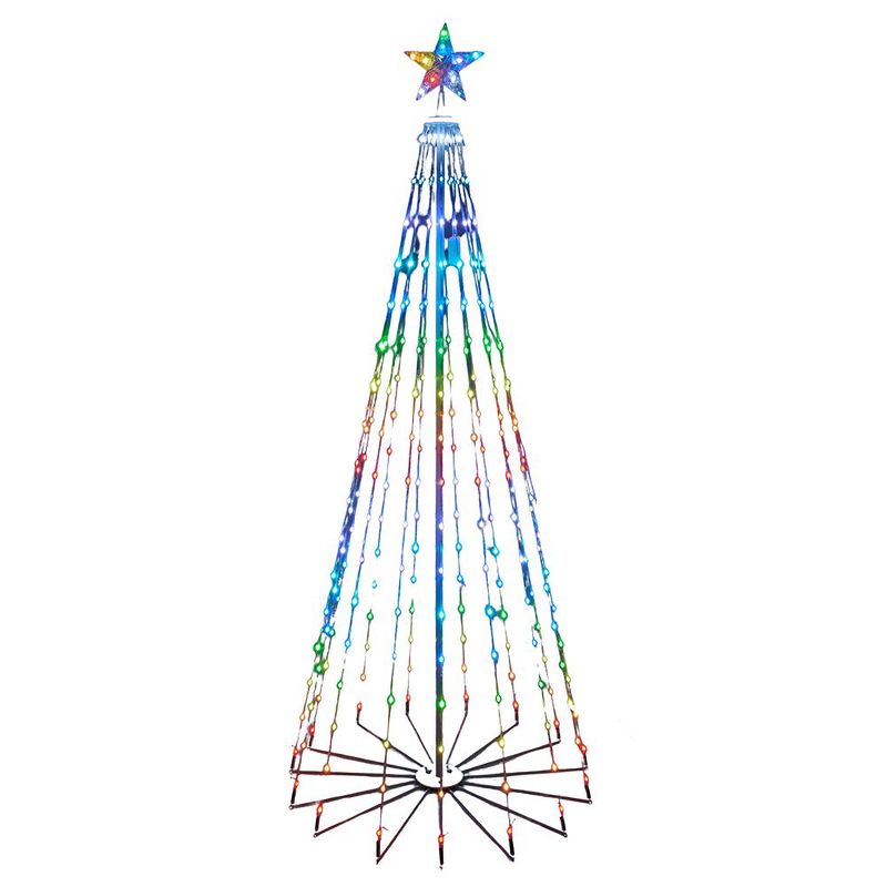 Kurt Adler 6 Foot Pre-Lit RGB LED Collapsible Decorated Tree, 1 of 2