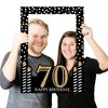 Big Dot of Happiness Adult 70th Birthday - Gold - Birthday Party Selfie Photo Booth Picture Frame & Props - Printed on Sturdy Material - 3 of 4