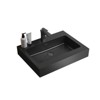 Vynxaria 24"L x 18.1"W Matte Black Quartz Bathroom Sink Integrated Basin with Overflow - 3 of 4