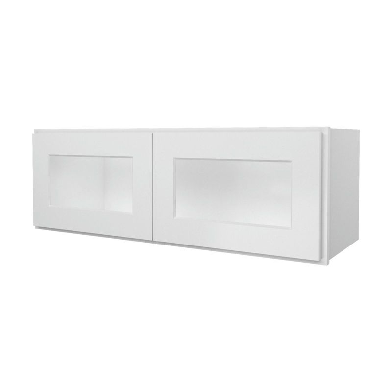 HOMLUX 36-in W X 12-in D X 12-in H in Shaker White Plywood Wall Kitchen Cabinet, 4 of 7