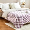 Lomsoe Checkered Blanket Flannel Throw Blankets Soft Cozy Checkered Grid Print Chessboard Pattern Throws for Bed Sofa Couch. - 3 of 4