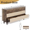 Tribesigns 6-Drawer Dresser for Bedroom, 55 Inches Farmhouse Chest of Drawers, Wood Double Dresser Organizer Cabinet for Bedroom, Closet - 3 of 4