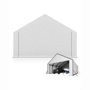 Heavy Duty Metal Carport, Front And Back Door Panels with Zippers Tarp, Patio Outdoor Workshop - 1 of 4