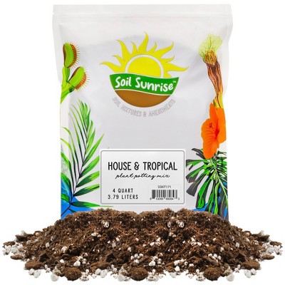 Soil Sunrise Tropical House Plant Potting Mix for All Types of Indoor House Plants