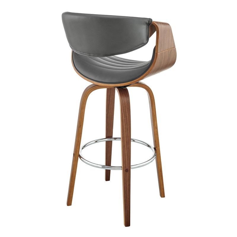 30" Arya Swivel Counter Height Barstool with Faux Leather - Armen Living, 5 of 10