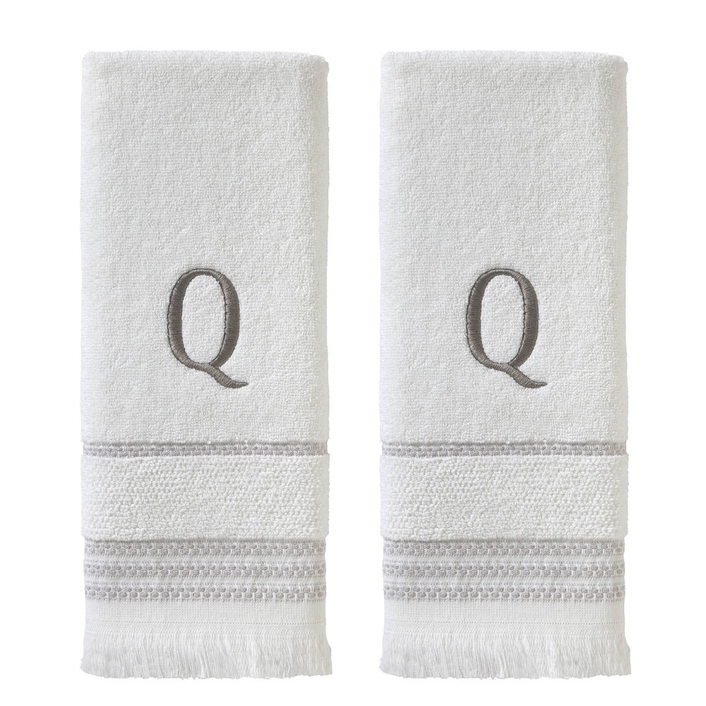 Photos - Towel 2pc Casual Monogram 'Q' Hand  - SKL Home