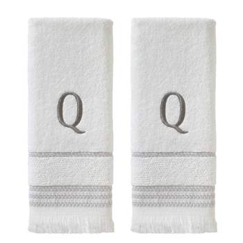 2pc Casual Monogram 'Q' Hand Towels - SKL Home