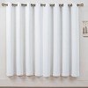 Kate Aurora Set of 2 Thermal Room Darkening Grommet Top Curtains For Small Windows - 63 in. Long - White - 2 of 3