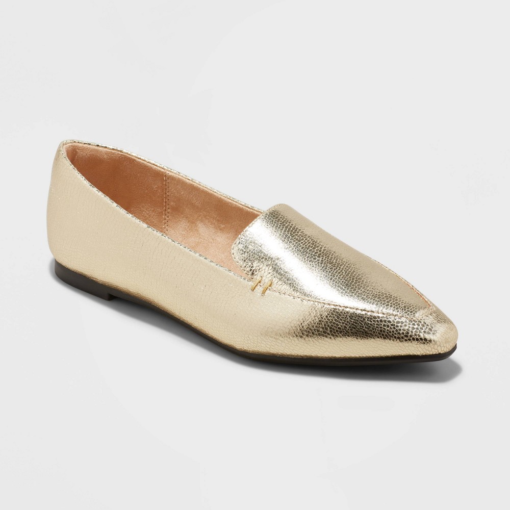 Women's Hayes Loafer Flats - A New Day™ Gold 12