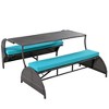 Outdoor Patio Furniture Set, Convertible Picnic Upholstered Bench Table, Picnic Table Couch, Chairs and Coffee Table for Backyard Balcony Lawn - 4 of 4