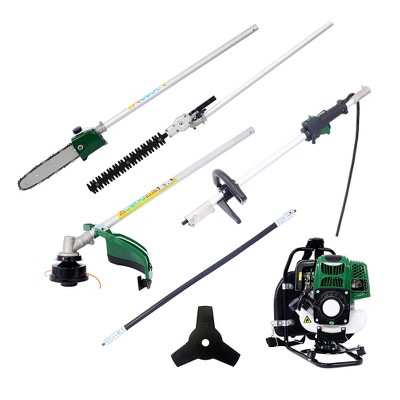 4 In 1 Multi Functional 31CC Trimming Tools With String Trimmer Brush Cutter Hedge Trimmer Hard Shaft Pole Saw Power Head Flexible Shaft