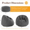 GYIIYUO 47" Giant Bean Bag Chair for Adults - Comfy Plush Shell Soft Accent Chair, Oversized Cozy Lounge Floor Sofa Reading Chair - 2 of 4