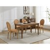 Okak French Style Dining Chairs Set of 2, Solid Wood Frame with Antique Painting & Velvet Upholstery, Nailhead Trim & Steel Spring Cushion - 4 of 4