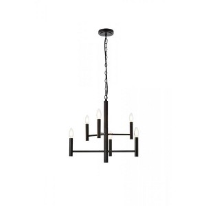 Elegant Lighting Carmella 6 lights pendant in black - 1 of 4