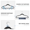 Osto 25-pack Gray Rubber-coated Plastic Clothes Hangers; Space-saving,  Anti-slip, & Heavy-duty Adult Hangers, Notches And Swivel Hook : Target