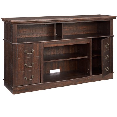 NicBex TV Stand for TVs up to 65 Inches,Farmhouse TV Media Console Table with Open and Closed Storage Space