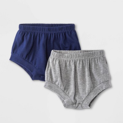 Baby Girls' 2pk Knit Pull-On Shorts - Cat & Jack™ Gray 0-3M