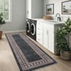 Modern Bordered Area Rug Machine Washable Area Rug Stain Resistant Easy Cleaning Indoor Carpet - 3 of 4