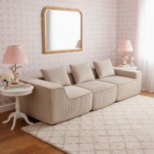 PINMOCO 111.4 inch Modular L-Shaped Sectional Sofa with Oversized Sofa and Soft Foam Cushions for Living Room - 1 of 4