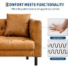 TackView 81" Mid-Century Modern Chesterfield Sofa - Faux Leather 3-Seater Couch with Deep Seats, Button Tufting & 2 Pillows - 4 of 4