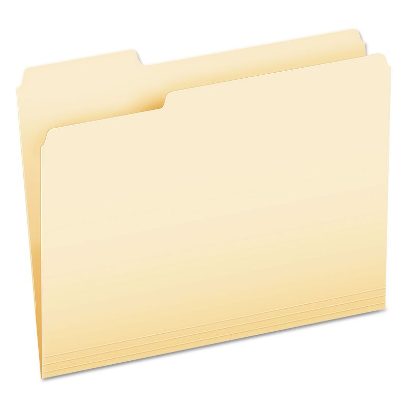 Pendaflex Essentials File Folders 1/3 Cut First Position Top Tab Letter Manila 100/Box 752131, 2 of 8