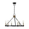 Artcraft Lighting Notting Hill 6 - Light Chandelier in  Black/Brushed Brass - 3 of 4