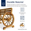 2-Person Wooden Wagon Wheel Bench - 3 of 4