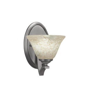 Toltec Lighting Zilo 1 - Light Sconce in  Graphite with 7" Italian Marble Shade - 1 of 1