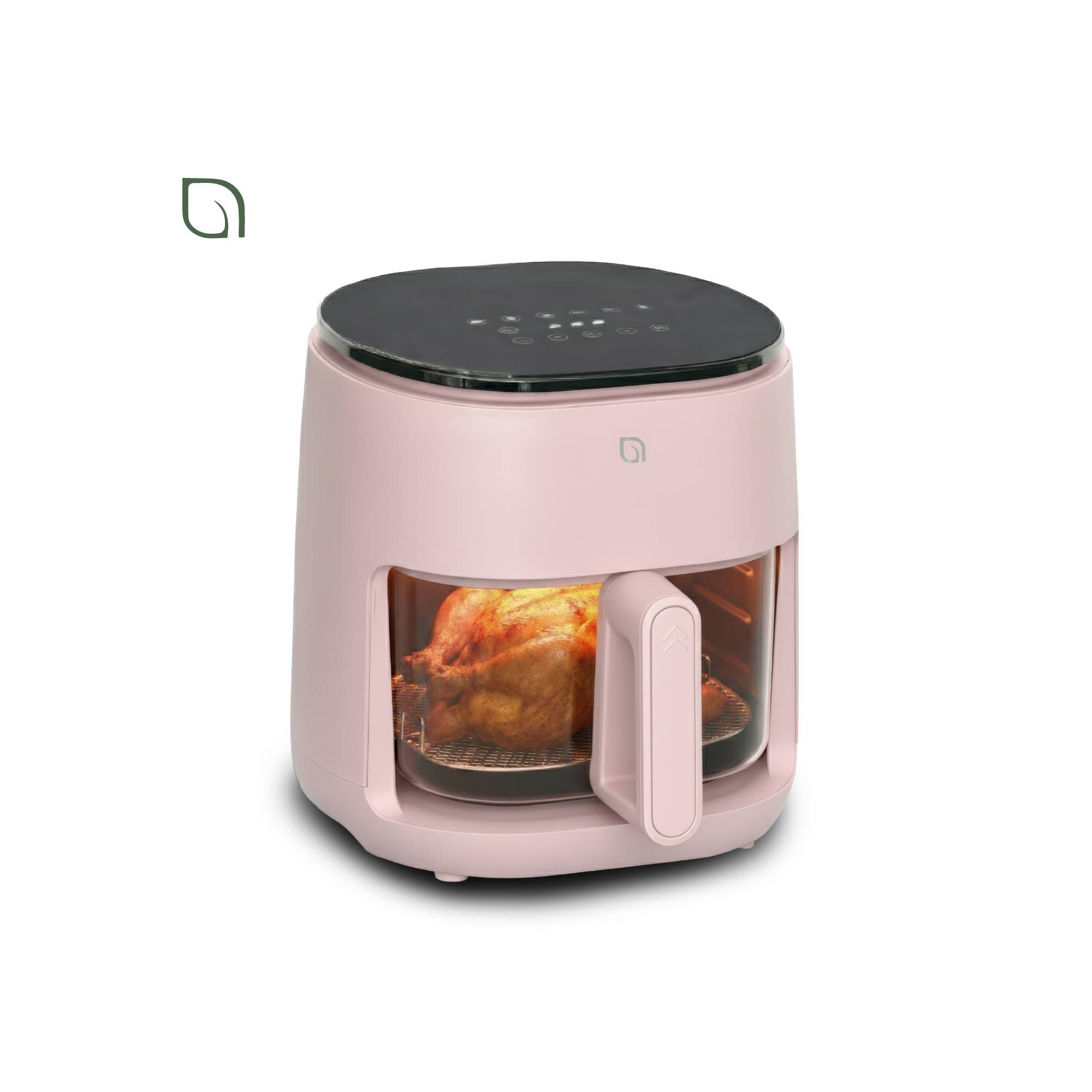 Willow Kitchen 5qt Digital Glass Air Fryer Pink