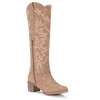 Cowboy Boots For Women Knee High Boots Side Zipper Western Boots Camel - 2 of 4