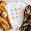 Simply Sage Market Women's Pumpkin And Flowers Short Sleeve Graphic Tee - 2 of 2