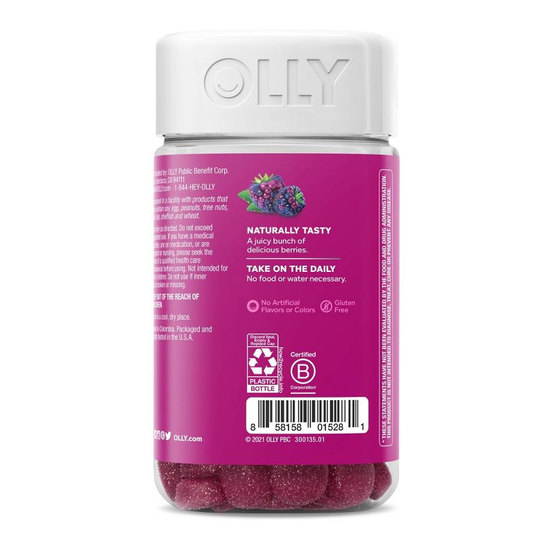 OLLY Probiotic Gummies for Immune &#38; Digestive Support - Bramble Berry - 80ct, 5 of 10