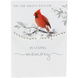 Pavilion Gift Company - In Loving Memory - Silver Plated - Beaded Stretch Bracelet - Bracelets - 1 of 4