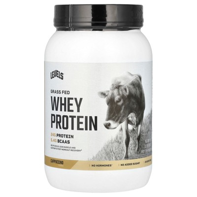 Levels Grass Fed Whey Protein Powder, Cappuccino, 2 lb (907 g)