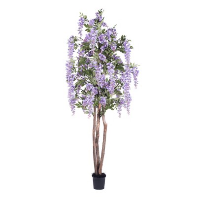 Vickerman Artificial White Wisteria Deluxe