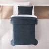 Lush Décor Twin XL Arden Ribbed Corduroy Comforter Blue - 4 of 4