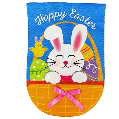 Briarwood Lane Easter Burlap Garden Flag 12x18 For Outdoor Basket Bunny For Easter Garden Flag Flags For Outside