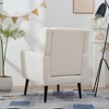 Vynxaria 19.69 Inch Freestanding Modern Accent Chairs, Blackish Green Cushioned Armrests, Pillow, Solid Wood Legs, Suited for Living Room & Bedroom - 3 of 4
