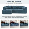 CAVINAS 101.2"Modular Sectional Sofa,Full-Compressed L-Shaped Couch for Living Room,Oversized Cloud Couch with 2 Side Pockets and 5 pillows,Blue - 4 of 4