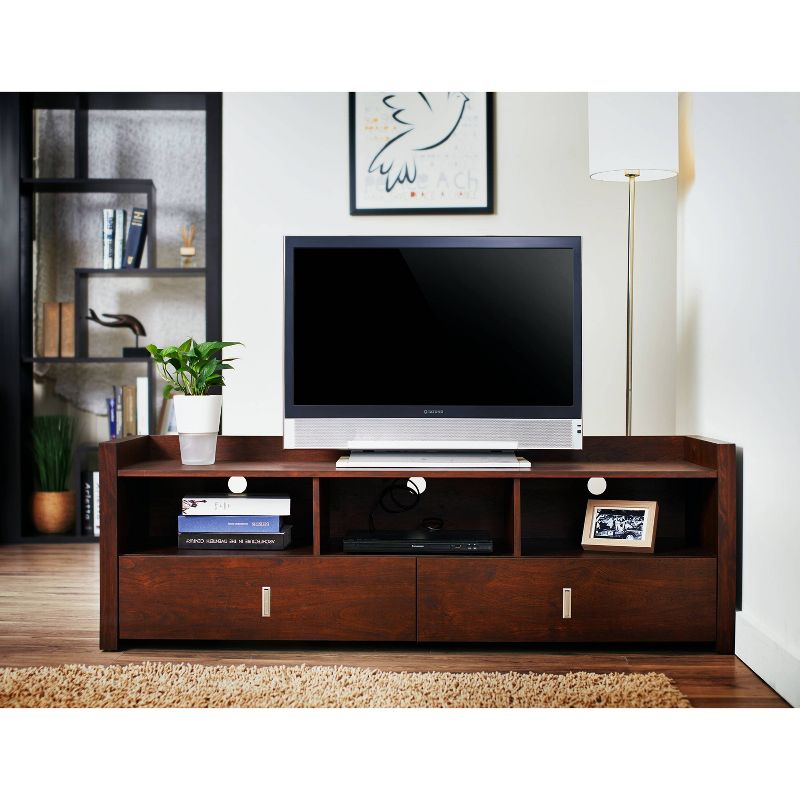 Flatcar Multi Functional Storage TV Stand for TVs up to 65&#34; Vintage Walnut - HOMES: Inside + Out, 3 of 11