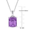EVERLY JEWELRY | Sterling Silver 5 CT TGW Amethyst White Topaz Fashion Pendant With Chain, 18-inch - 2 of 4